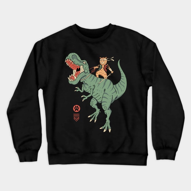 T-Rex Catana Crewneck Sweatshirt by Vincent Trinidad Art